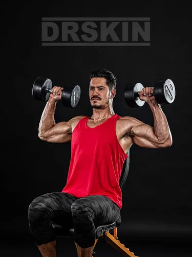 Vista 4 de DRSKIN Men's 4 or 3 Pack Tank Tops Sleeveless Shirts Dry Fit Y-Back Muscle Mesh Gym Training Athletic Workout
