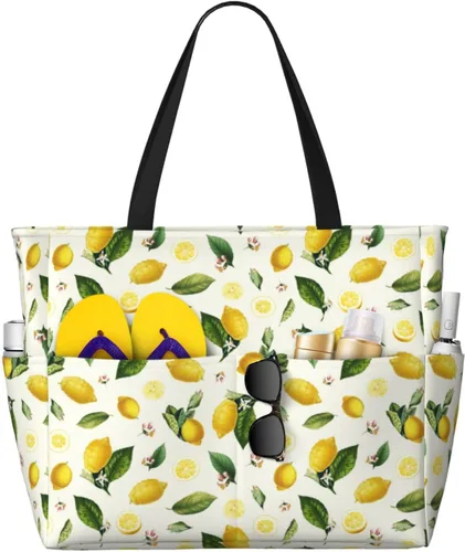 Vista 15 de Bolsa de playa para mujer, bolsa de playa impermeable y a prueba de arena con bolsa húmeda, bolsa de viaje grande para viajes de fin de semana