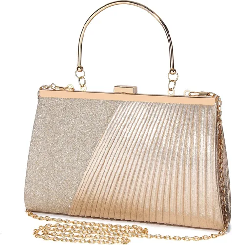 Vista 2 de Bolsos de noche para mujer con lentejuelas y purpurina bolsos de mano para mujer bolso de sobre bolso formal de boda fiesta de graduación