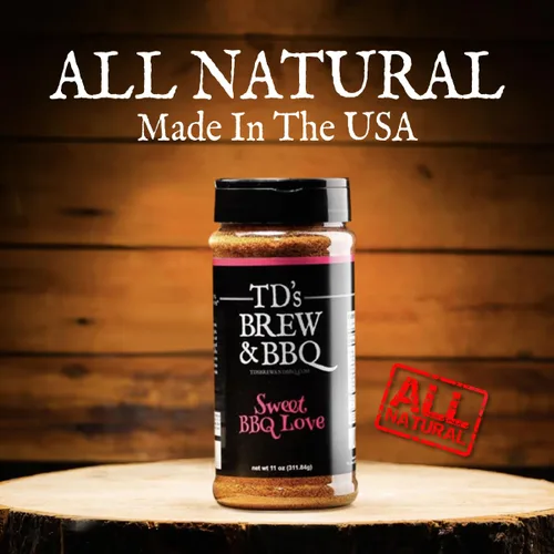 Vista 4 de TD's Brew & BBQ SWEET BBQ LOVE Rub & Seasoning - BBQ Rub - Sweet BBQ Rub - Smoke Rub