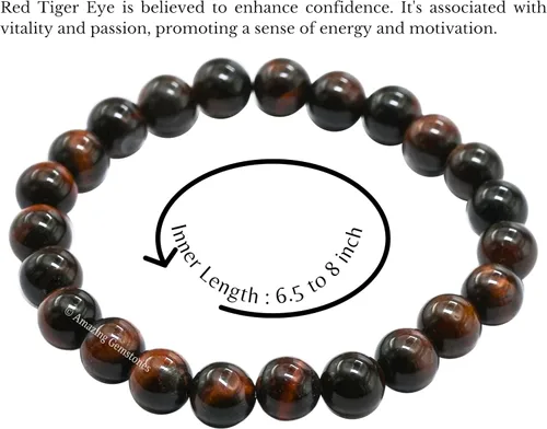 Vista 174 de Amazing Gemstone Pulsera de cristal para mujeres y hombres, pulsera de cristal curativo de protección, pulsera elástica con cuentas de piedras