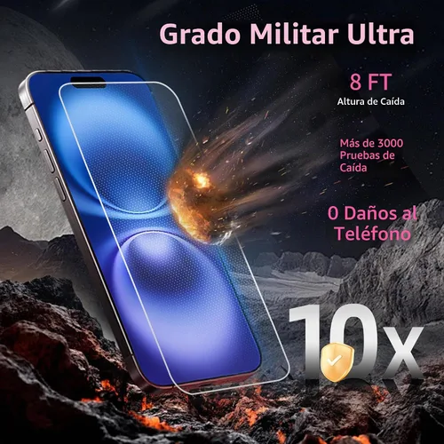 Vista 3 de Juvraixo protector de pantalla de privacidad para iPhone 16 Plus de 6.7 pulgadas, vidrio templado, 28°, antiespía, protección privada contra la luz