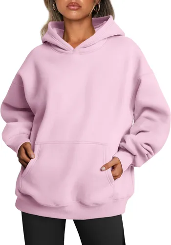Vista 32 de Trendy Queen Sudaderas con capucha de gran tamaño para mujer, sudaderas de felpa para mujer, suéteres de moda de otoño, suéteres de invierno Lunares
