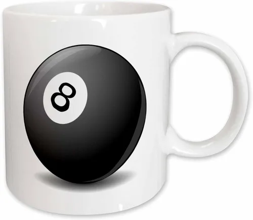 Vista 10 de Florene Juegos – # 8 de bolas de billar – Tazas, Negro/Blanco