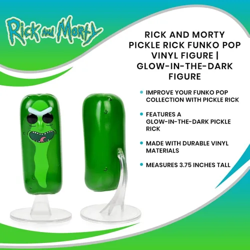 Vista 7 de ¡Funko San Diego Comic-Con 2019 Pop! Rick & Morty: Pickle Rick Figura de vinilo que brilla en la oscuridad, multicolor, 3.75 pulgadas