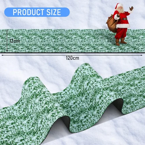Vista 3 de Frienda Accesorios de Pueblo Navideño Carreteras y Calles del Departamento de Pueblo Tapete de Hierba Cubierto de Nieve de Pueblo en Miniatura