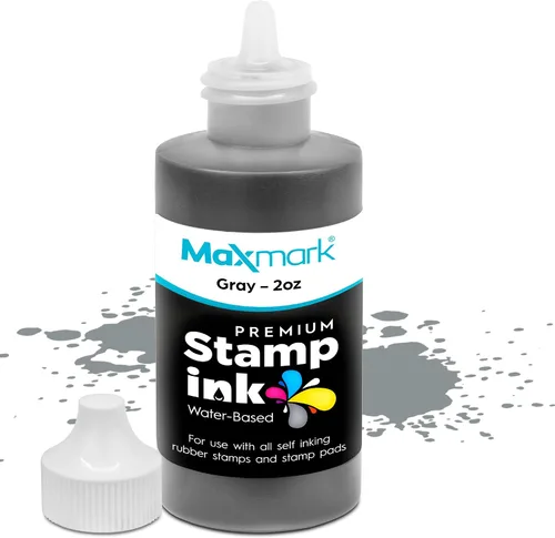 Vista 21 de MaxMark Premium - Tinta de recarga con punta de control en botella para sellos autoentintados, color negro - 1 onza
