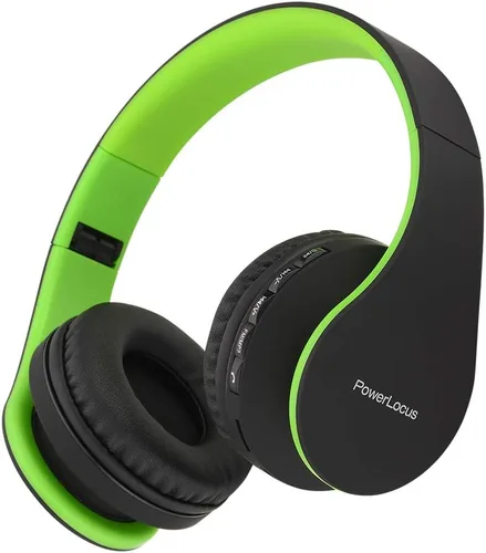 Vista 12 de PowerLocus - Audífonos inalámbricos Bluetooth para usar sobre las orejas, estéreo, plegables, con cable y micrófono incorporado para iPhone