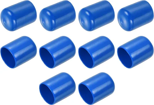 Vista 176 de uxcell 10 tapas de goma para extremos de 0.591 in de identificación, tapa de extremo redondo, protectores de rosca de tornillo, color negro