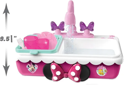 Vista 5 de Juego de fregadero mágico de ayudantes felices de Minnie, fregadero de simulación que funciona, juguetes para niños a partir de 3 años de Just Play