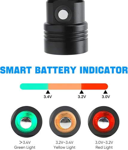 Vista 6 de XLENTGEN Luces de buceo superbrillantes, faros de buceo IPX8, impermeable, 3 modos de iluminación, luz de seguridad submarina de 2000 lúmenes