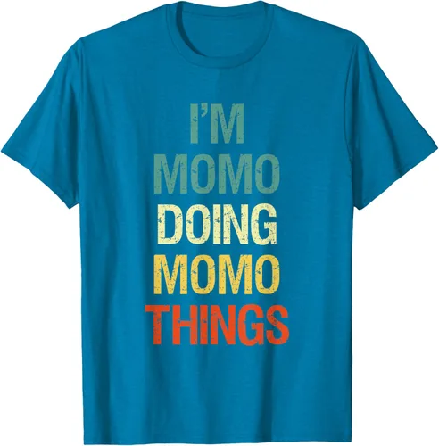 Vista 10 de I'M Momo Doing Momo Things - Camiseta de regalo con nombre personalizado, Negro, S