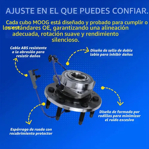 Vista 3 de MOOG 513159 Cojinete de rueda y conjunto de cubo para Jeep Grand Cherokee