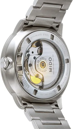 Vista 4 de Mido Watch Reloj COSC Antracita Commander cronómetro automático Mido Caliber 80 Base ETA C07821 Antracita