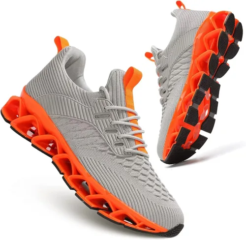 Vista 2 de Zapatos deportivos para hombre sin cordones para caminar y correr, tenis con diseño de hoja, informales, cómodos, antideslizantes, para el trabajo