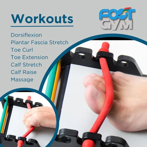 Vista 3 de Foot Gym Recupera y trata el dolor relacionado con la fascitis plantar, tendinitis de Aquiles, espinillas, dolor de pies y proporciona