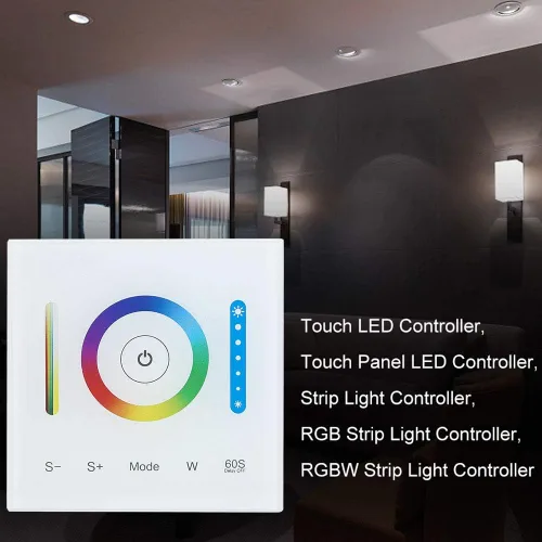 Vista 3 de TOPINCN Panel táctil LED controlador indicador lámpara para RGB/RGBW/RGB+CCT Color cambiante tira luz tira luz controlador