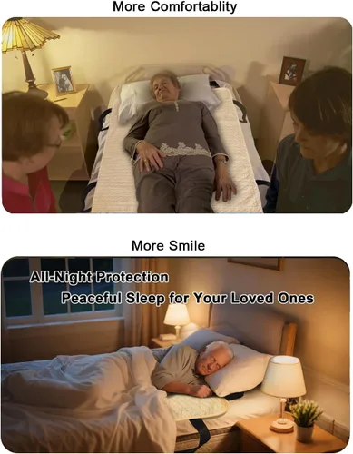 Vista 7 de Almohadilla de cama de transferencia con asas, 100% algodón, impermeable, 39×47 in Soft Cotton Comfort, Waterproof Protection, and Safer Patient