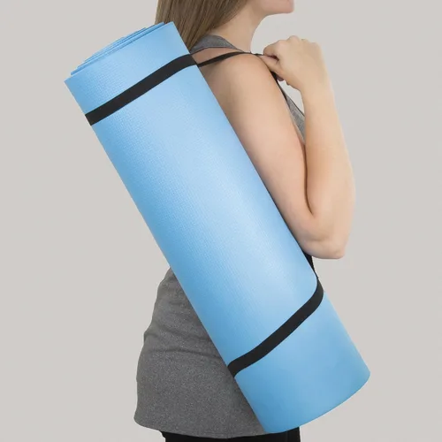 Vista 3 de Wakeman - Tapete de yoga grueso – Tapete de entrenamiento de doble cara de 1/2 pulgada – 72 x 24 pulgadas para gimnasio en casa, fitness o pilates