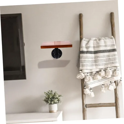 Vista 6 de Homoyoyo Estantes de madera para plantas, decoración de plantas, estantes montados en la pared, estante de almacenamiento montado en la pared