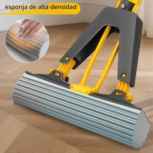 Vista 3 de Trapeador de esponja, mopa autoexprimible con 3 repuestos de mopa