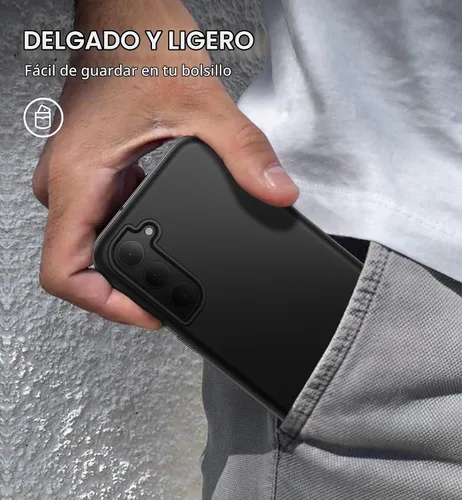 Vista 4 de SURITCH Funda para Samsung Galaxy S23 Plus, protector de pantalla integrado, protección de doble capa, protección completa, a prueba de golpes Negro