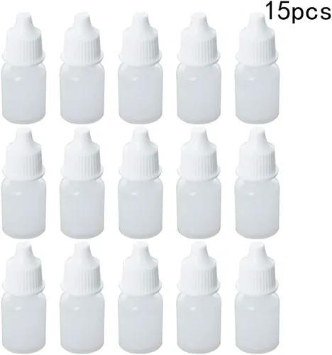 Vista 5 de Othmro Botellas cuentagotas de plástico de ojo de laboratorio de polietileno de 0.2 onzas, 15 piezas, gotero líquido exprimible de 0.2 fl oz boca