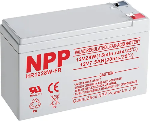 Vista 8 de NPP HR1221W - Batería AGM recargable de 12 V 5 Ah, terminales F2 de 21 vatios/celda de 126 vatios, baterías de puerta de garaje Chamberlain