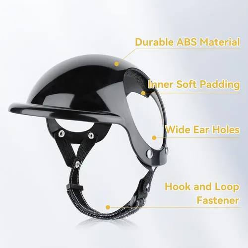 Vista 3 de Namsan - Cascos de perro para perros pequeños, casco para perros pequeños con orificios para las orejas, cascos de seguridad para cachorros