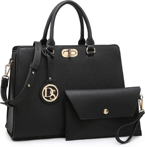 Vista 7 de Dasein Bolsos de Mano para Mujeres Carteras Bolsos de Trabajo para Damas Cartera Satchel Tote con Asa Superior Bolsos de Hombro con Clutch a Juego