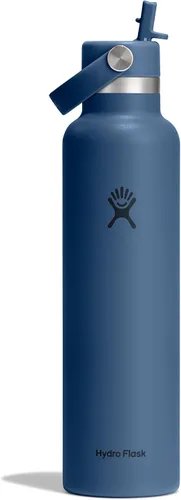 Vista 18 de Hydro Flask Botella de agua – Acero inoxidable aislado – Tapa flexible con pajita de boca estándar, antiderrames, a prueba de fugas y recargable