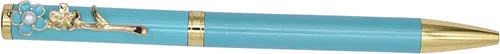 Vista 2 de Gullor Bolígrafo de laca negra con estuche de negocios, bolígrafo de metal retráctil ejecutivo de lujo para hombres y mujeres, oficina ejecutiva Azul