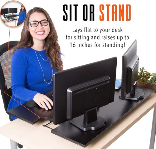 Vista 4 de Escritorio de pie Desk X-Elite XL - Escritorio de pie Stand Steady Versión más grande X-Elite, convierta cualquier mesa en un escritorio