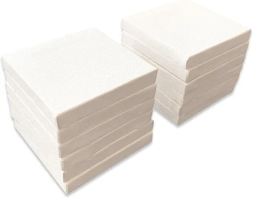 Vista 12 de LWR CRAFTS Mini lienzo estirado de 2 x 2 pulgadas, paquete de 12