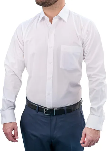 Vista 7 de Manchester Camisa de vestir para hombre de manga larga ajustada