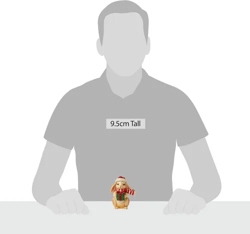 Vista 3 de Enesco Jim Shore Heartwood Creek - Figura miniatura de conejo de Navidad, 3.75 pulgadas, multicolor