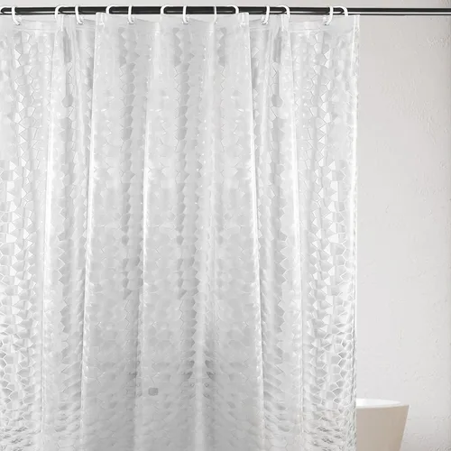 Vista 17 de Forro de cortina de ducha impermeable EVA 8G - Ganchos a prueba de óxido, imanes de servicio pesado - Mejora tu baño con durabilidad y elegancia