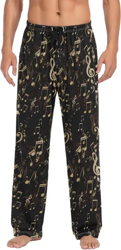 Vista 28 de Ollabaky Pantalones de pijama para hombre, pantalones de pijama con bolsillos, pantalones de descanso para hombre Multi 01