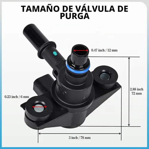 Vista 2 de Válvula de purga de recipiente de vapor 911-222 EVAP Válvula solenoide de purga de recipiente de vapor de emisiones evaporativas Compatible con Ford