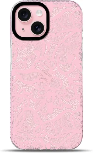 Vista 29 de NITITOP Funda para iPhone 13 Pro con flores de encaje transparente - Negro