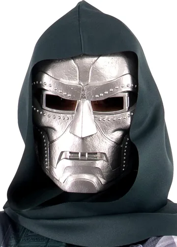 Vista 5 de Disfraz de Doctor Doom de Marvel para hombre, overol para adultos, capa con capucha y media máscara para Halloween, disfrazarse