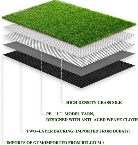 Vista 3 de FREADEM Césped artificial para perros de 3 x 3 pies, césped sintético grueso con agujeros de drenaje, césped para interiores y exteriores, para Verde