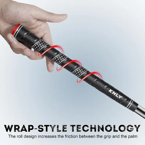 Vista 4 de KNLY Juego de 13 agarres de golf envolventes con tecnología de control de textura cóncava triangular, agarre de goma para todo tipo de clima