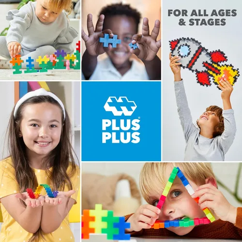 Vista 7 de PLUS PLUS Puzzle By Number, Puppy - Juego de bloques de construcción de 500 piezas Kit de arte Pixel para niños, bloques de hashtag entrelazados