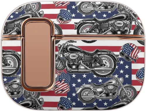Vista 12 de Funda de plástico compatible con Airpods Pro 2, hongos de puntos rojos, piel protectora con bloqueo