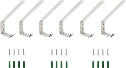 Vista 7 de Ganchos de pared de acero inoxidable para colgar toallas, sombreros, llaves, plantas, ganchos de metal resistentes para colgar en la pared
