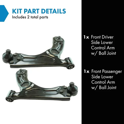 Vista 310 de Conjunto de Brazo de Control Inferior Delantero y Junta Esférica TRQ para Lado del Conductor y del Pasajero 2 Piezas Compatible con Ford Mustang GT