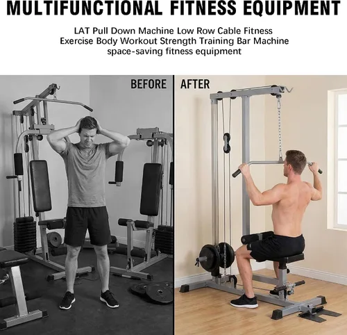 Vista 4 de Máquina de remo GDLF LAT Pull Down de tracción baja para entrenamiento de fuerza con barra de ejercicio para el cuerpo