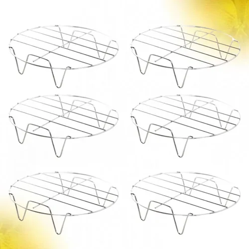 Vista 6 de 6 Pcs Cooking Rack Steam with Footed Base Stainless Steel