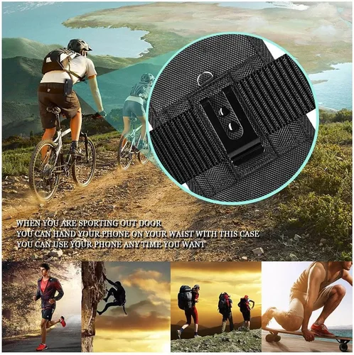 Vista 6 de GW USA Case for Jitterbug Smart 5 / Lively Smart4 Smart 3 Cell Phone Pouch Nylon Holster Case with Belt Clip Cover Case with Metal Clip